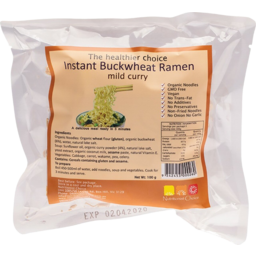 Photo of THE HEALTHIER CHOIC INSTANT BUCK WHEAT RAMEN MILD CURRY NOODLES 100G