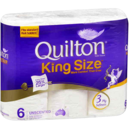Photo of Quilton 3 Ply King Size 6pk Toilet Tissue White