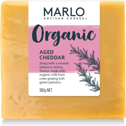 Photo of Marlo Organic Aged Cheddar 180g