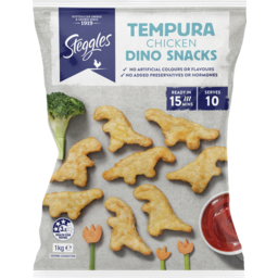 Photo of Steggles Chicken Dino Snacks Tempura 1kg