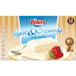 Photo of Peters Light & Creamy Classic Vanilla Ice Cream Slices 12 Pack 975ml