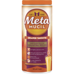 Photo of Metamucil Multi-Health Fibre With 100% Psyllium Natural Psyllium Orange Smooth 72d 425g