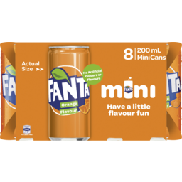 Photo of Fanta Orange Soft Drink Multipack Mini Cans