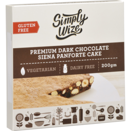 Photo of Simply Wize Gluten Free Dark Chocolate Siena Panforte Cake 200gm