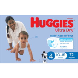 Photo of Huggies Ultra Dry For Boys 10- Size 4 Nappies 72 Pack