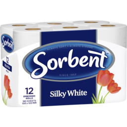 Photo of Sorbent Silky White Toilet Tissue 12 Pack 