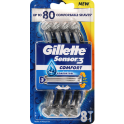 Photo of Gillette Sensor 3 Comfort 8 Disposable Razors 