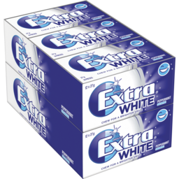 Photo of Extra White Peppermint Chewing Gum Sugar Free 24x27g