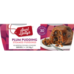 Photo of Aunt Bettys Plum Puddings Steamed Puddings 2x110g