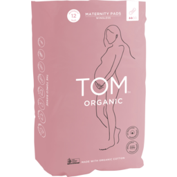 Photo of Tom Organic Maternity Pads With Organic Cotton 12 Pack