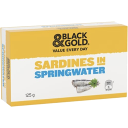 Photo of Black & Gold Sardines In Springwater