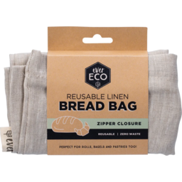 Photo of Ever Eco Reusable Linen Bread Bag Zipper Closure (32x40cm)