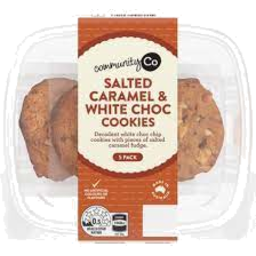 Photo of Community Co Cookie Salted Caramel & White Choc 5pk