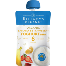 Photo of Bellamy's Organic Banana & Strawberry Yoghurt 120gm