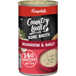 Photo of Campbell's Country Ladle Soup Mushroom & Barley With Beef Bone Broth