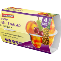 Photo of Snackinos Diced Fruit Salad In Fruit Juice 4x125g