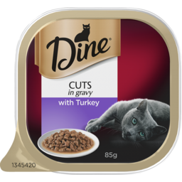 Photo of Dine Cat Food Classic Turkey In A Delicious Gravy 85g