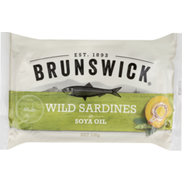 Photo of Brunswick Wild Sardines in Soya Oil 106g
