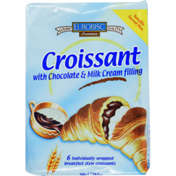 Photo of Eurobisc Croissant Chocolate & Milk Cream Filling 300gm