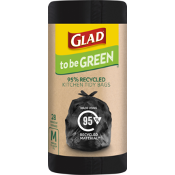 Photo of Glad To Be Green 95% Recycled Kitchen Tidy Bags Medium 28 Pack 28pk