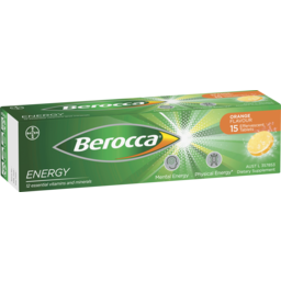 Photo of Berocca Energy Vitamin B & C Orange Flavour Effervescent Tablets 15 Pack 