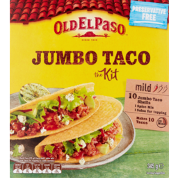 Photo of Old El Paso Jumbo Taco Kit Mexican Style 10 Pack 345g
