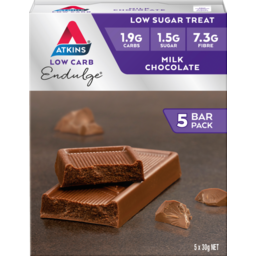 Photo of Atkins Endulge Milk Chocolate Bars 5 X 30g