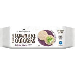 Photo of Ceres Organics Chia Brown Rice Crackers 115g