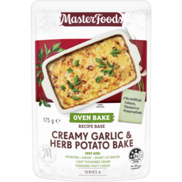Photo of Masterfoods Recipe Base Creamy Herb & Garlic Potato Bake 175g
