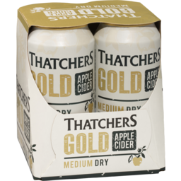 Photo of Thatchers Gold Apple Cider Medium Dry 440ml 4 Pack