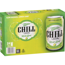 Photo of Miller Chill With Lime Cans 4% 24 Pack Cans 330ml