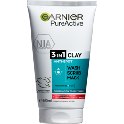 Photo of Garnier Skinactive Pure Active 3 In 1 Wash, Scrub & Mask