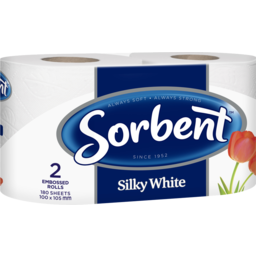 Photo of Sorbent Silky White Toilet Tissue 2 Pack 