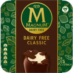 Photo of Streets Magnum Dairy Free Classic Ice Creams 3 Pack 270ml