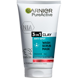 Photo of Garnier Skin Active Pure Active 3 In 1 Wash Scrub & Mask
