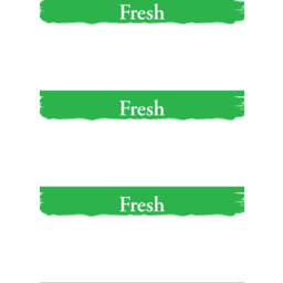 Photo of Shelf Talker, WSR Generic, A4 3UP (1x3), Pk 250, Green Fresh