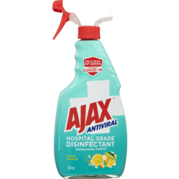 Photo of Ajax Hospital Grade Antibacterial Disinfectant Multipurpose Cleaning Spray, 500ml, Lemon Cleanse 500ml