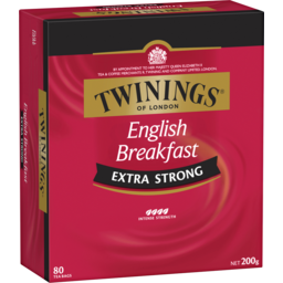 Photo of Twinings English Breakfast Extra Strong Tea Bag 80 Pack 200g
