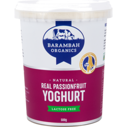Photo of Barambah Organics Org Passionfruit Yoghurt 500g