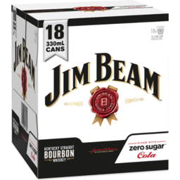 Photo of JIm Beam 4.8% Zero Sugar Cola 18x330ml Cans
