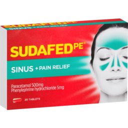 Photo of Sudafed PE Sinus & Pain 20 Pack
