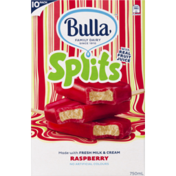 Photo of Bulla Raspberry Splits Ice Creams 10 Pack 750ml