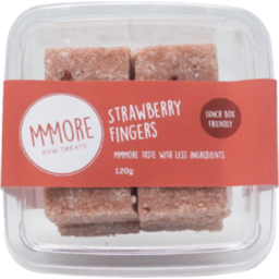 Photo of MMMORE Raw Treats  Strawberry Fingers (6 x 20gm)