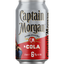 Photo of Captain Morgan Original Spiced Gold & Cola 6% 375ml Can 