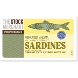 Photo of The Stock Merchant Sardines In Organic Extra Virgin Olive Oil 120g