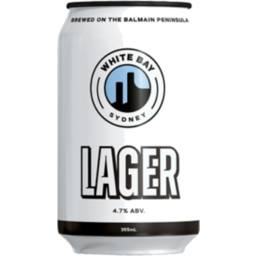 Photo of White Bay Union Lager Can 355ml