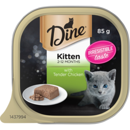 Photo of Dine Kitten 2-12 Months With Tender Chicken Cat Food Tray