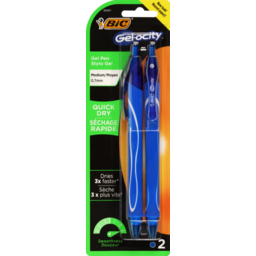 Photo of Bic Gelocity Quick Dry Gel Pen Blue 2 Pack 