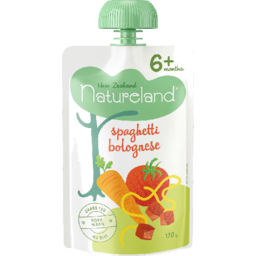 Photo of Natureland Baby Food Pouch Spaghetti Bolognese Mash 6+ Month 120g