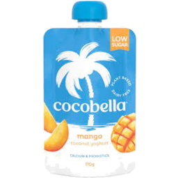 Photo of Cocobella Coconut Yoghurt Pouch Mango Low Sugar 110g